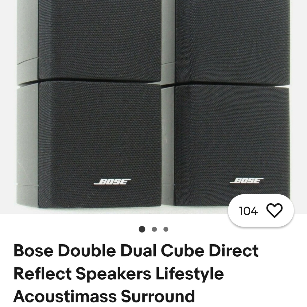 Bose Black Double Dual Cube Speakers